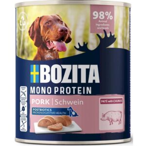 BOZITA Monoprotein Pate Pork - drėgnas ėdalas šunims - 800g