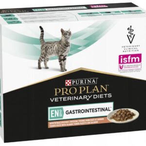 PURINA Pro Plan Veterinary Diets EN St/Ox Gastrointestinal Salmon - šlapias kačių maistas - 10x85 g