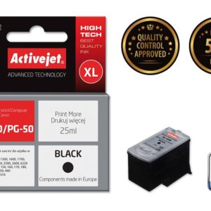 Activejet AC-40R rašalas (vietoj Canon PG-40; Premium; 25 ml; juodas) - Image 2