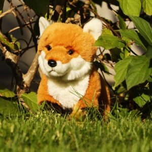 Rappa - Plush realistic mascot Fox sitting 23 cm Eco-Friendly Soft Collection - Image 6