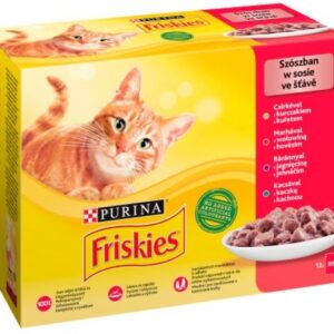 Friskies Mix mėsa - Šlapias kačių maistas - 12 x 85 g