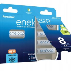 Įkraunamos baterijos PANASONIC ENELOOP AA 2000 mAh 8 szt (BK-3MCDE/8HH) - Image 2