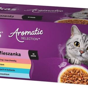 WHISKAS Aromatic selection Mix - šlapias kačių maistas - 40x85g