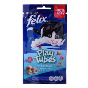 FELIX Play Tubes Fish, Shrimps  - sausas kačių ėdalas - 50 g