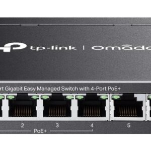 TP-Link Omada ES206GP tinklo komutatorius Valdomas Gigabit Ethernet (10/100/1000) Maitinimas per Eternetą (PoE) Juoda