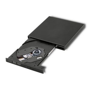 Qoltec 51858 Išorinis DVD-RW įrašymo įrenginys | USB 2.0 | Juodas - Image 2