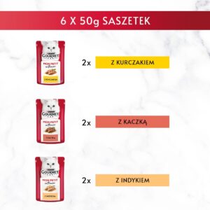 GOURMET Mon Petit Poultry Mix - šlapias kačių maistas - 6 x 50 g - Image 3