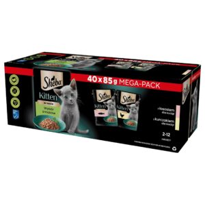 SHEBA Kitten skonių pasirinkimas padaže - šlapias kačių maistas - 40x85 g