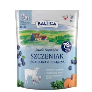 BALTICA Smaki regionów Junior Lamb with veal - sausas maistas šunims - 1kg