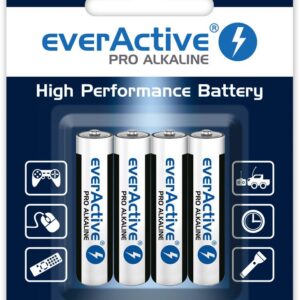 EverActive Pro šarminės baterijos LR6 AA - lizdinė plokštelė po 4 vnt.