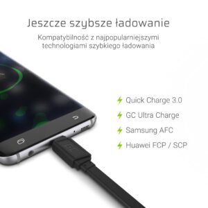 Green Cell KABGC03 USB kabelis 0,25 m USB A USB C Juoda - Image 2