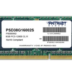 Patriot Memory 8GB PC3-12800 atminties modulis 1 x 8 GB DDR3 1600 MHz