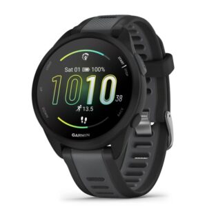 Garmin Forerunner 165 3,05 cm (1.2") AMOLED 43 mm Skaitmeninis 390 x 390 pikseliai Lietimui jautrus ekranas Juoda GPS (palydovinis)