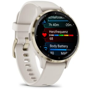Garmin Venu 3S 3,05 cm (1.2") AMOLED 41 mm Skaitmeninis 390 x 390 pikseliai Lietimui jautrus ekranas Auksas, Dramblio kaulo „Wi-Fi“ GPS (palydovinis) - Image 3