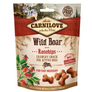CARNILOVE Fresh Crunchy Wild Boar & Rosehips With Fresh Meat - skanėstas šunims - 200 g