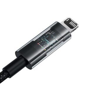 Baseus Gem USB ir IP 2,4A greitojo įkrovimo kabelis 2 m juodas - Image 2