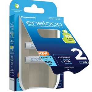 Įkraunamos baterijos PANASONIC ENELOOP AAA 800 mAh 2 szt (BK-4MCDE/2CP) - Image 2