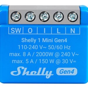 SHELLY 1 Mini Gen4 Išmanusis jungiklis Mėlyna 2 vnt