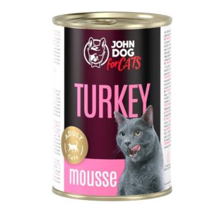 JOHN DOG For cats Turkey Mousse - šlapias kačių maistas - 400g
