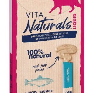 VITAKRAFT Vita Naturals Liquid Salmon - skanėstas katėms - 5 x 15g