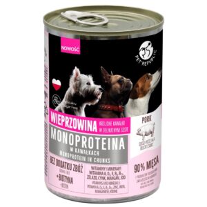 PET REPUBLIC Monoprotein Pork - šlapias maistas šunims - 400g