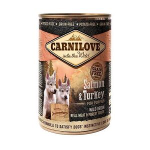 CARNILOVE Into the Wild Salmon & Turkey for Puppies - drėgnas ėdalas šunims - 400g