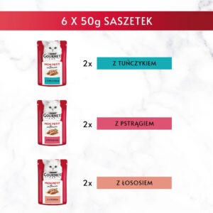 GOURMET Mon Petit Fish Mix - šlapias kačių maistas - 6 x 50 g - Image 3