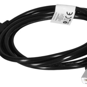 Lanberg CA-USBA-10CC-0018-BK USB kabelis USB 2.0 1,8 m USB B Juoda - Image 2