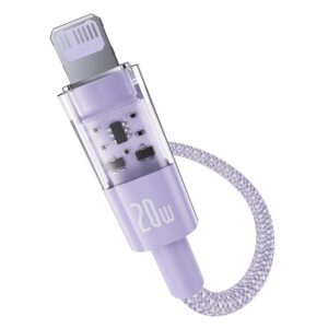 Baseus Gem USB-C ir iP greitojo įkrovimo kabelis 1 m 20 W Violetinė - Image 2