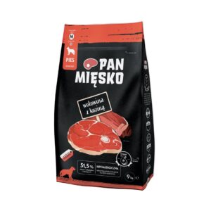 PAN MIĘSKO Beef with goat M - sausas maistas šunims - 9kg