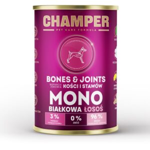 CHAMPER Bones & Joints Monoprotein Salmon - drėgnas ėdalas šunims - 400g