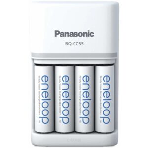 Baterijų įkroviklis PANASONIC Eneloop Smartplus BQ-CC55 + 4x AA 2000 mAh (K-KJ55MCD40E) - Image 3