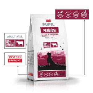 PUPIL Premium Medium and large breeds Rich in beef - sausas maistas šunims - 12kg - Image 2