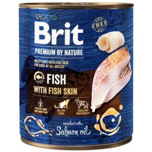 BRIT Premium by nature Fish with fish skin - drėgnas ėdalas šunims - 800g