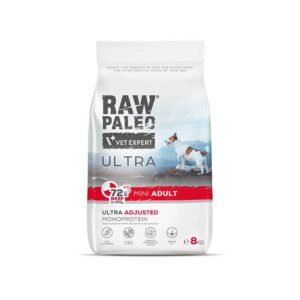 VET EXPERT RAW PALEO Ultra Mini Adult Beef - sausas šunų maistas - 8 kg