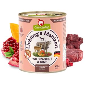 GRANATAPET Liebling's Mahlzeit Vension ragout and beef - drėgnas ėdalas šunims - 800g - Image 2
