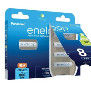 Įkraunamos baterijos PANASONIC ENELOOP AAA 800 mAh 8 szt (BK-4MCDE/8HH) - Image 3