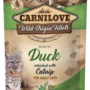 CarniLove CAT POUCH Šlapias kačių maistas Antis, Katžolė 85 g