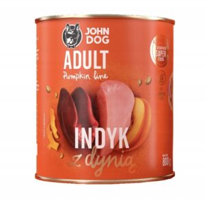 JOHN DOG Pumpkin Turkey with pumpkin - drėgnas ėdalas šunims - 800g