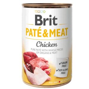 BRIT Paté & Meat su vištiena - šlapias šunų maistas - 400g