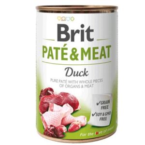 BRIT Pate&Meat Adult Duck - Šlapias maistas šunims - 400 g - Image 1