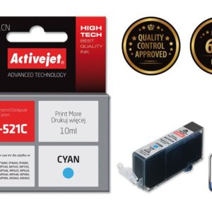 Activejet rašalas ACC-521CN (Canon CLI-521C pakaitalas; Supreme; 10 ml; mėlynos spalvos) - Image 2