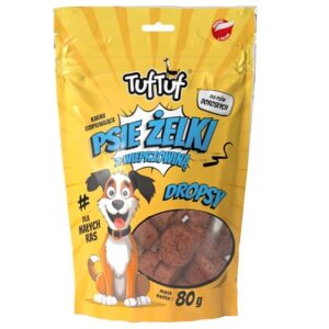TUF TUF Dog gummies - pork drops - skanėstas šuniui - 80g