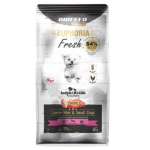 BIOFEED Euphoria Fresh  Junior Mini & Small Turkey with rabbit - sausas maistas šunims - 2kg