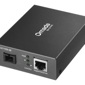 TP-Link Omada MC211CS-20 tinklo medijos keitiklis 1000 Mbit/ai 1310 nm Vienas režimas Juoda