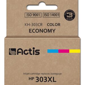Actis KH-303CR rašalas HP spausdintuvui, pakaitinis HP 303XL T6N03AE; Premium; 18 ml; 415 puslapių; spalvotas