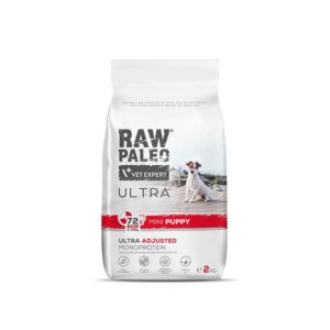 RAW PALEO Ultra Mini Puppy Beef - sausas maistas mažų veislių šuniukams - 2 kg - Image 2