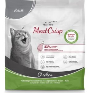 PLATINUM MeatCrisp Adult Chicken - sausas kačių maistas - 400g