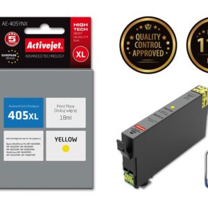 Activejet AE-405YNX rašalas (pakaitinis Epson 405XL C13T05H44010; Supreme; 18 ml; geltonas) - Image 2