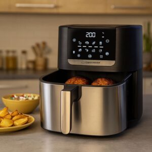 Esperanza EKA004 Keptuvė be riebalų 8L, 1700W Inox - Image 2